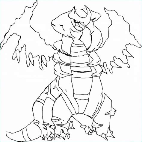 Coloriage Pokemon Legendaire Giratina Luxe Collection Giratina Line Art