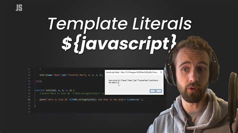 Javascript Tutorial Template Literals Youtube