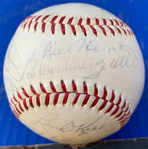 Rare 1965 Boston Red Sox Team Signed Baseball Tony Conigliaro Carl