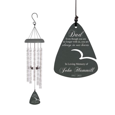 Dad Memorial Wind Chime Personalized Dad Sympathy Wind Chime Etsy