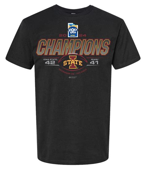 2024 POP-TARTS Bowl Iowa State CHAMPS Black SST – FCS Merchandise