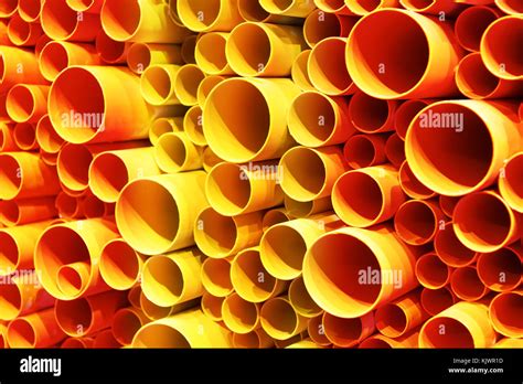 Pvc Pipes Stacked In Construction Site Stock Photo Alamy