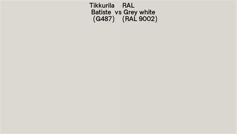 Tikkurila Batiste G487 Vs RAL Grey White RAL 9002 Side By Side