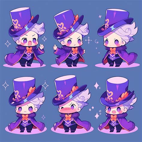 Premium Photo Character Of Male Magician Chibi Kawaii Illusionist