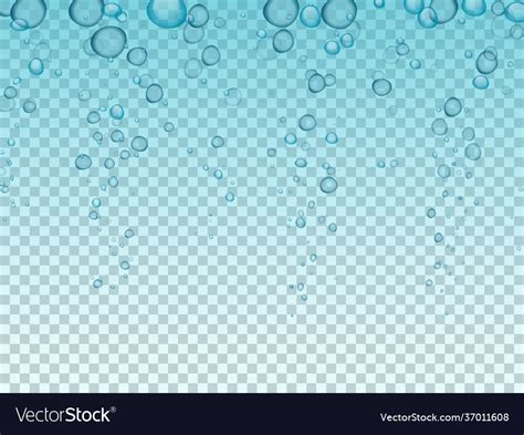 Blue underwater bubbles on a translucent Vector Image