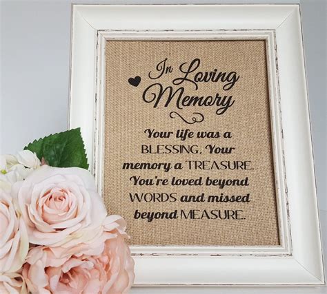 In Loving Memory Wedding Sign Printable Printable And Enjoyable Learning