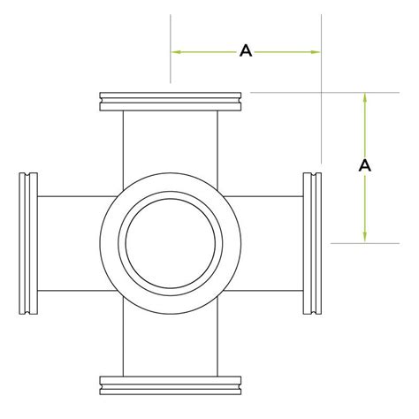 ISO LF 6 Way Cross ANCORP High And Ultra High Vacuum Products