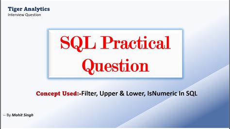 SQL Frequently Asked Interview Question Part 5 SQL Tricky Question