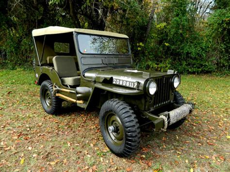 1951 Willys Overland M38 Military Jeep M38 14 Ton Korean War Older Restoration Classic Willys