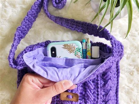 How To Add A Fabric Lining To Your Crochet Bag Diy Tutorial A Plush