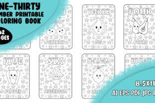 1-30 Numbers Printable Coloring Book Graphic by Panda Art · Creative ...