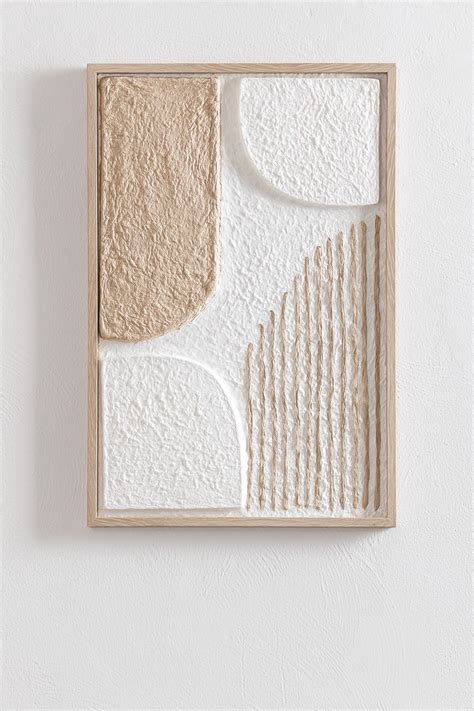 Ensemble de 2 Tableaux Décoratifs en Relief 60x60 cm Liliane SKLUM