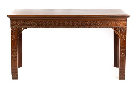 Chinese Chippendale Mahogany Side Table | Cottone Auctions