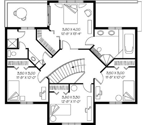 A Floor Plan For A House With Stairs And Living Room Area In The Center