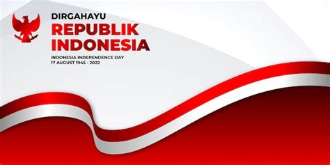 Premium Vector Dirgahayu Republik Indonesia Banner