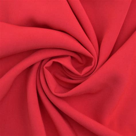 Tissu Voile De Viscose Uni Rouge Tissus Hemmers