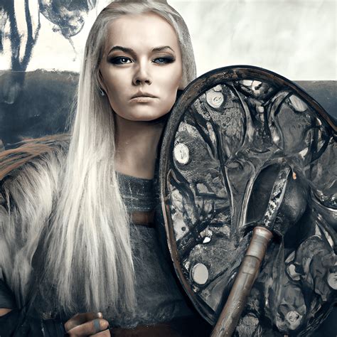 Beautiful Bloody Viking ShieldMaiden Lagertha · Creative Fabrica