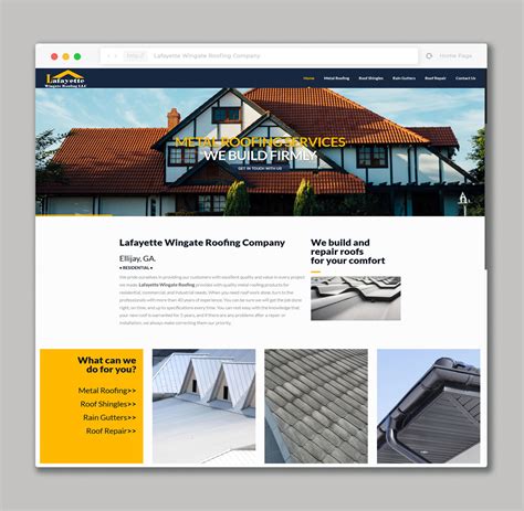 Website design for Roofing company – LibertySky Graphics