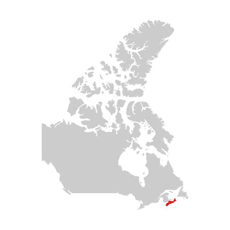 Premium Vector Nova Scotia Province Highlighted On Map Of Canada