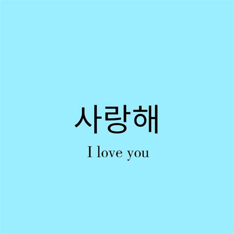 how to write i love you in korean 8