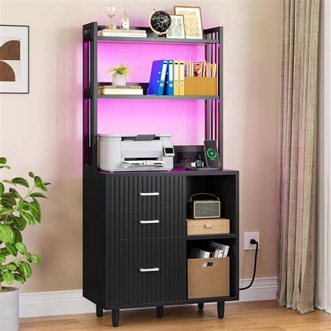 Amazon Yitahome File Cabinet With Charging Station And Lighting