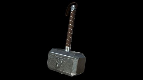 D Model Mjolnir D Model Vr Ar Low Poly Cgtrader