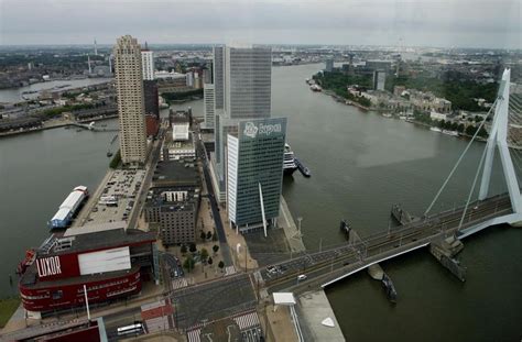 Het Uitzicht Vanaf Het Hoogste Gebouw Van Nederland De Maastoren