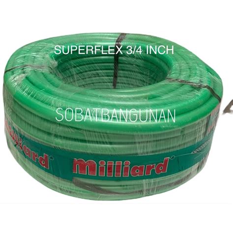 Jual SELANG AIR MILLIARD SUPERFLEX 3 4 INCHI METALIK HARGA PER ROLL 50