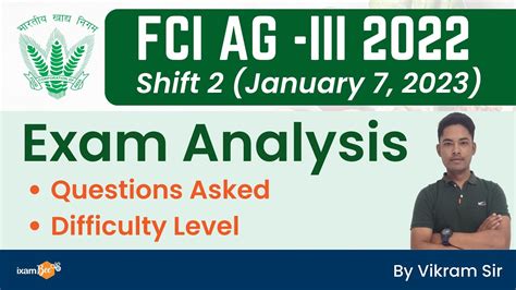 Fci Assistant Grade Fci Ag Shift Exam Analysis Questions