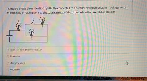 Solved The Figure Shows Three Identical Lightbulbs Connected Chegg