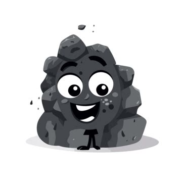 Coal Clipart Avatar Cartoon Character Of Coal Vector, Coal, Clipart ...