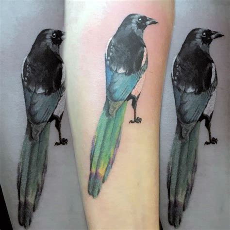 50 Magpie Tattoo Designs For Men Bird Ink Ideas