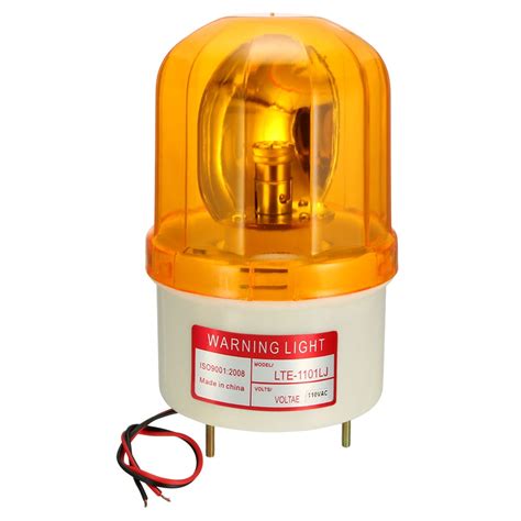 Warning Light Rotating Flashing Lamp Buzzer Db V Yellow Lte Lj