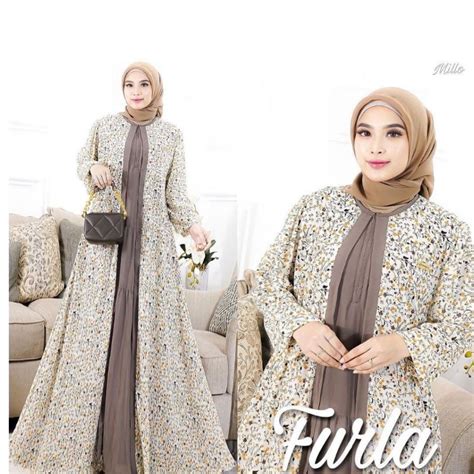 Jual Gamis Mewah Terbaru Furla Dress Muslim Baju Kondangan Wanita