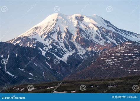 Picturesque Summer Volcanic Landscape Of Kamchatka Peninsula View Of