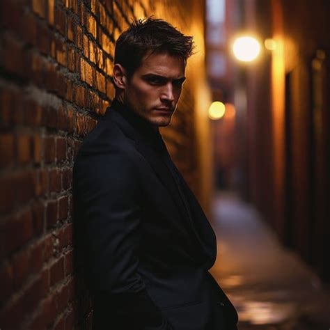 moody urban portrait image man urban moody   stockcake