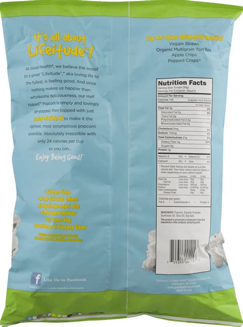 Buy Good Health Half Naked Popcorn With Hint Of Olive Oil 5 25 Oz Bag