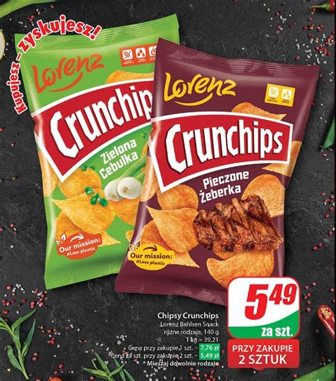 Chipsy Zielona Cebulka Crunchips Crunchips Lorenz Cena Promocje