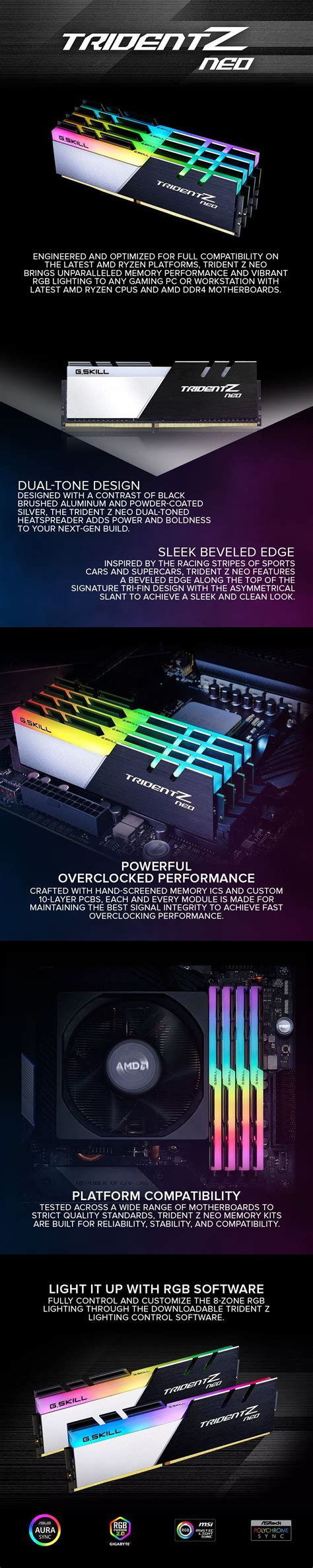 G-SKILL TRIDENT Z NEO RGB 8GBX2=16GB 3200MHZ DDR4 | PC Worth