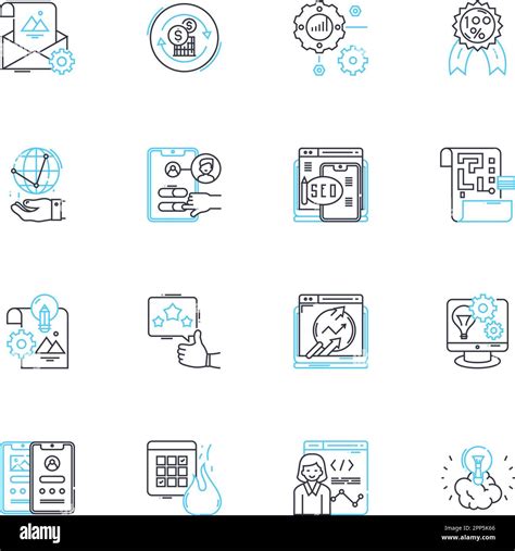 Software Engineering Linear Icons Set Development Programming