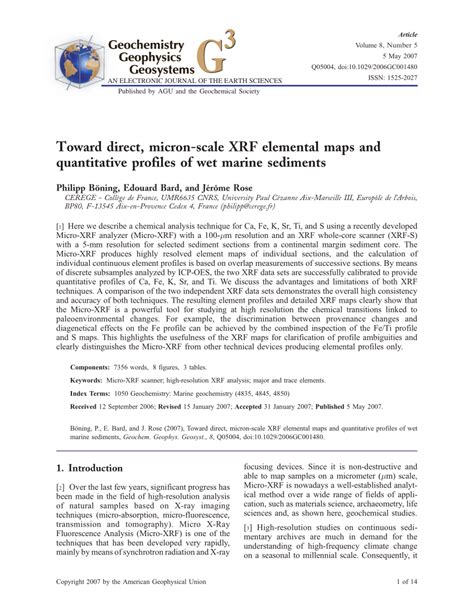 PDF Toward Direct Micronscale XRF Elemental Maps And Quantitative