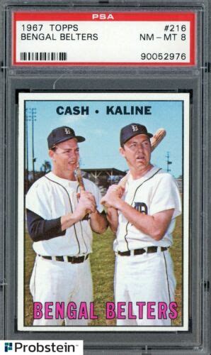 1967 Topps 216 Bengal Belters Al Kaline HOF Norm Cash PSA 8 NM MT EBay