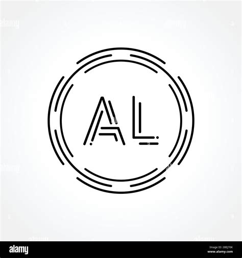 Initial Al Logo Creative Typography Vector Template Digital Abstract