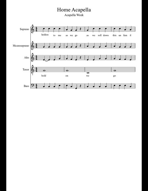 Home Acapella Sheet Music Download Free In Pdf Or Midi