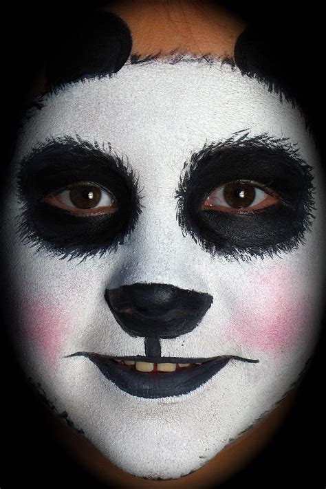 Face painting, Panda makeup, Panda face painting