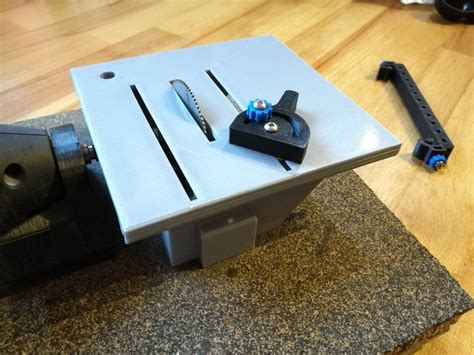 Table Saw For Dremel 4000 With Drill Bracket Fixed By Oikos