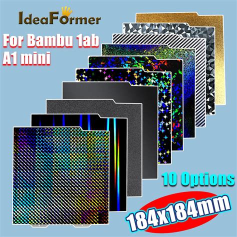 For Bambu Lab A1 Mini Build Plate Double Sided H1H PEY PEO PET PEI Bed