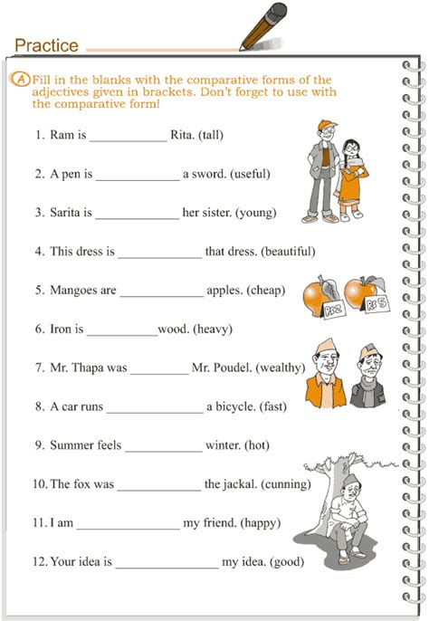 English Grammar Worksheet For Class 3