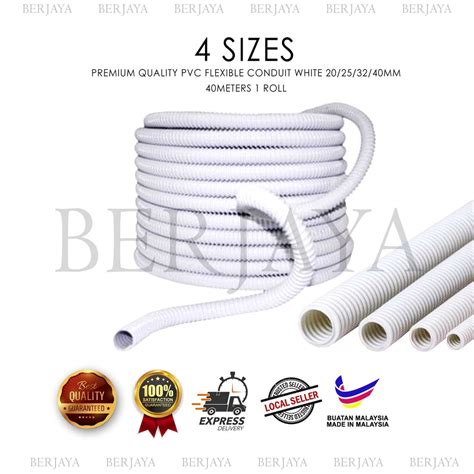 Ready Stock Meters Roll Premium Quality Pvc Flexible Conduit White