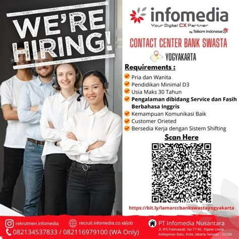 Lowongan Kerja Contact Center Bank Swasta Di Pt Infomedia Nusantara By